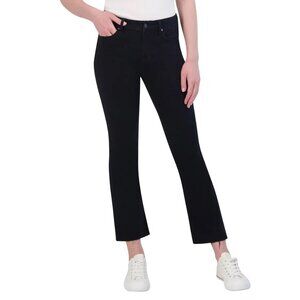 Vigoss Ladies Black Marley Raw Hem Crop Bootcut Jeans